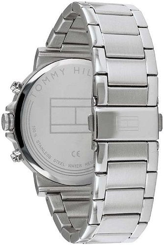 Tommy Hilfiger Chronograph Grey Dial Silver Steel Strap Watch for Men - 1710382