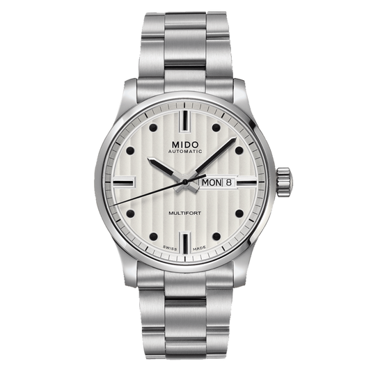 Mido Multifort Automatic Silver Dial Silver Steel Strap Watch For Men - M005.430.11.031.80