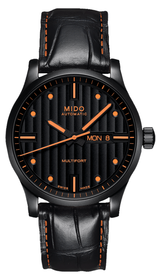 Mido Multifort Automatic Special Edition Black Dial Black Leather Strap Watch For Men - M005.430.36.051.80