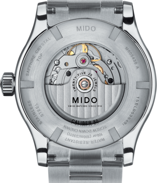 Mido Multifort Automatic Gray Dial Silver Steel Strap Watch For Men - M005.430.11.061.80