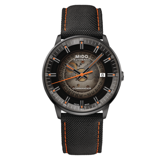 Mido Commander Automatic Gradient Black Dial Black Nylon Strap Watch For Men - M021.407.37.411.00