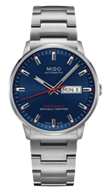 Mido Commander II Automatic Chronometer Blue Dial Silver Steel Strap Watch For Men - M021.431.11.041.00