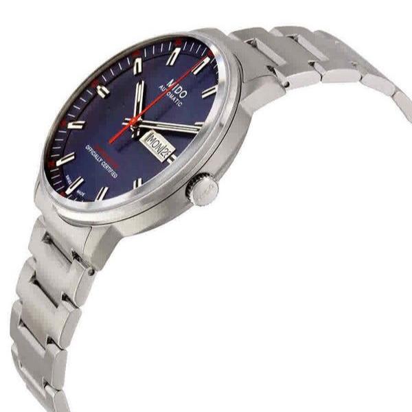 Mido Commander II Automatic Chronometer Blue Dial Silver Steel Strap Watch For Men - M021.431.11.041.00