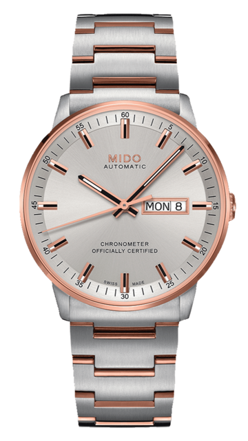 Mido Commander II Chronometer Automatic Silver Dial Two Tone Steel Strap Watch For Men - M021.431.22.031.00