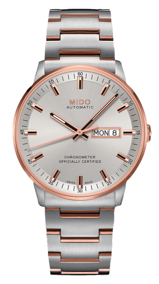 Mido Commander II Chronometer Automatic Silver Dial Two Tone Steel Strap Watch For Men - M021.431.22.031.00