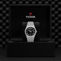 Tudor Royal Automatic Black Dial Silver Steel Strap Watch for Men - M28600-0003