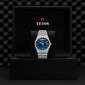Tudor Royal Automatic Diamonds Blue Dial Silver Steel Strap Watch for Men - M28600-0006