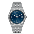 Tudor Royal Automatic Diamonds Blue Dial Silver Steel Strap Watch for Men - M28600-0006