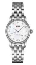 Mido Baroncelli Automatic Mother Of Pearl Dial Silver Steel Strap Watch For Women - M7600.4.69.1