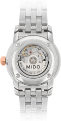 Mido Baroncelli III Automatic Diamonds White Dial Silver Steel Strap Watch For Women - M7600.4.66.1