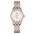 Mido Baroncelli III Automatic Mother of Pearl White Dial Two Tone Steel Strap Watch For Women - M7600.9.69.1