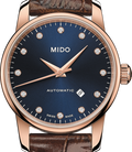 Mido Baroncelli Automatic Midnight Blue Dial Brown Leather Strap Watch For Women - M7600.3.65.8