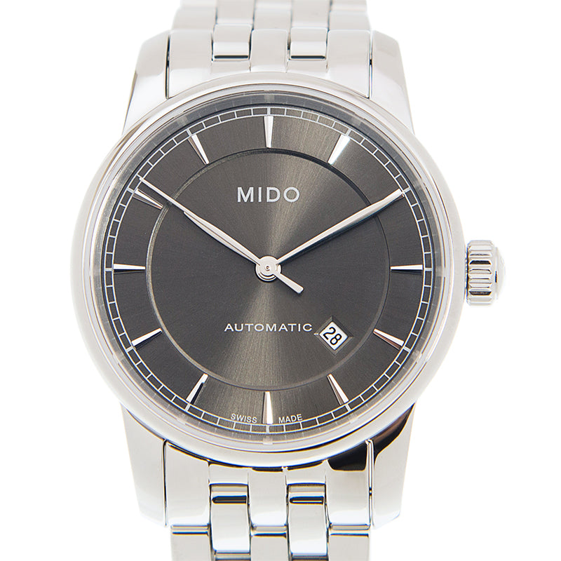 Mido Baroncelli III Automatic Grey Dial Silver Steel Strap Watch For Women - M7600.4.13.1