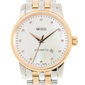 Mido Baroncelli III Automatic Mother of Pearl White Dial Two Tone Steel Strap Watch For Women - M7600.9.69.1