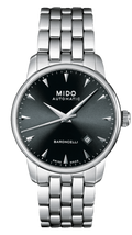 Mido Baroncelli Ii Automatic Black Dial Silver Steel Strap Watch For Men - M8600.4.18.1