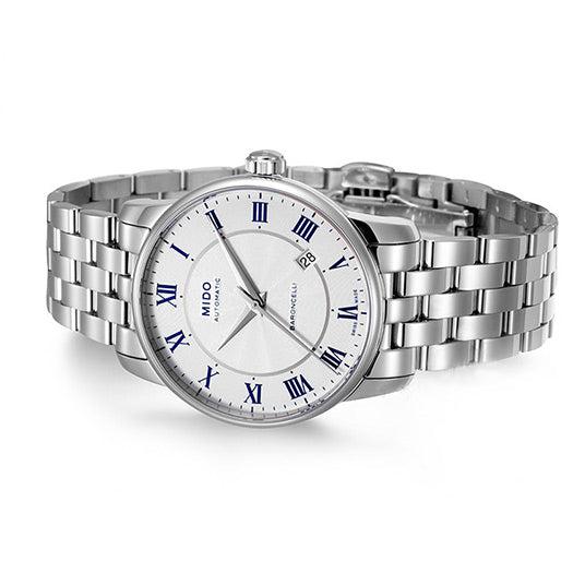 Mido Baroncelli III Automatic Silver Dial Silver Steel Strap Watch For Men - M8600.4.21.1