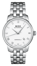 Mido Baroncelli II Automatic White Dial Silver Steel Strap Watch For Men - M8600.4.26.1