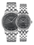 Mido Baroncelli III Automatic Grey Dial Silver Steel Strap Watch For Women - M7600.4.13.1