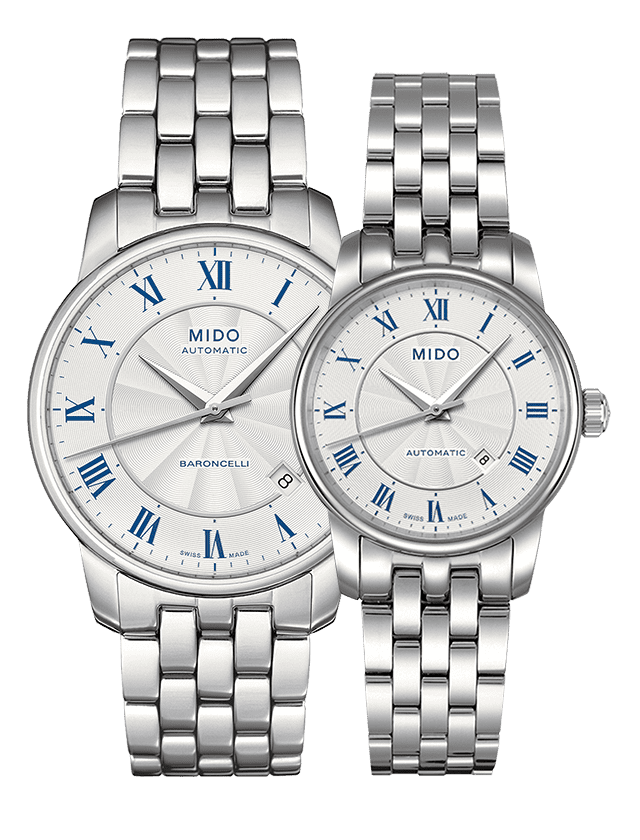 Mido Baroncelli III Automatic Silver Dial Silver Steel Strap Watch For Women - M7600.4.21.1