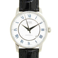 Mido Baroncelli III Automatic Silver Dial Black Leather Strap Watch For Women - M7600.4.21.4