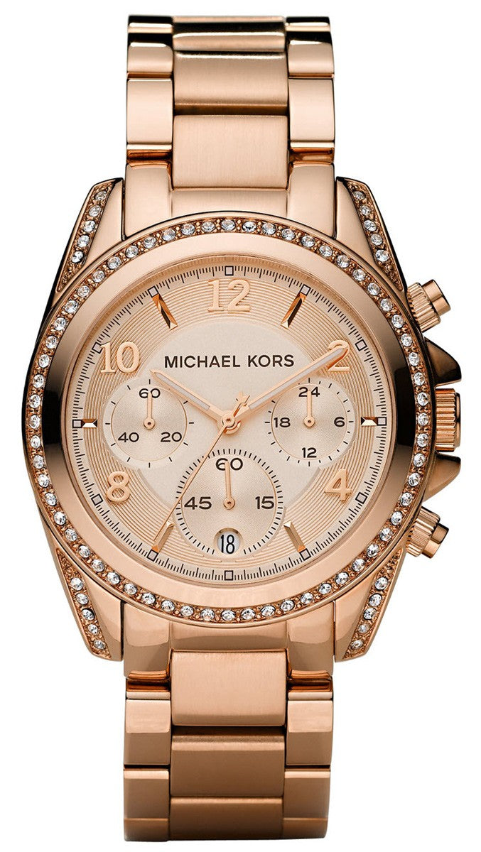 Michael Kors Blair Rose Gold Dial Rose Gold Steel Strap Watch for Women - MK5263