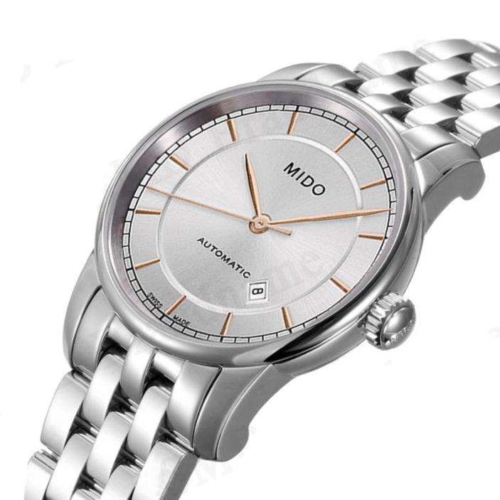 Mido Baroncelli III Automatic Silver Dial Silver Steel Strap Watch For Women - M7600.4.10.1