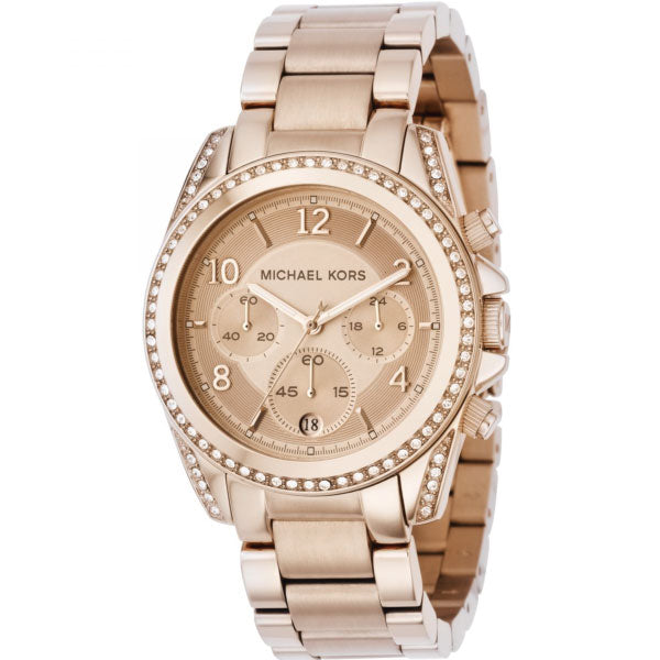 Michael Kors Blair Rose Gold Dial Rose Gold Steel Strap Watch for Women - MK5263