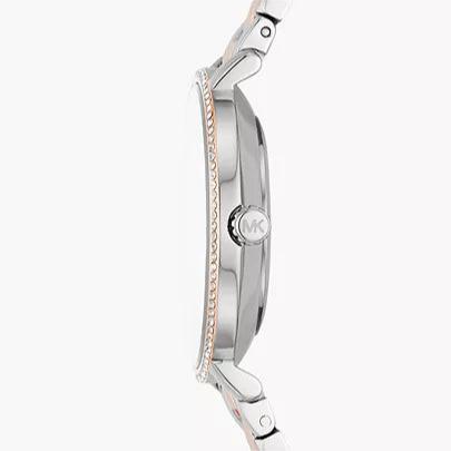 Michael Kors Pyper Quartz Mother of Pearl White Dial Two Tone Steel Strap Watch For Women - MK1066