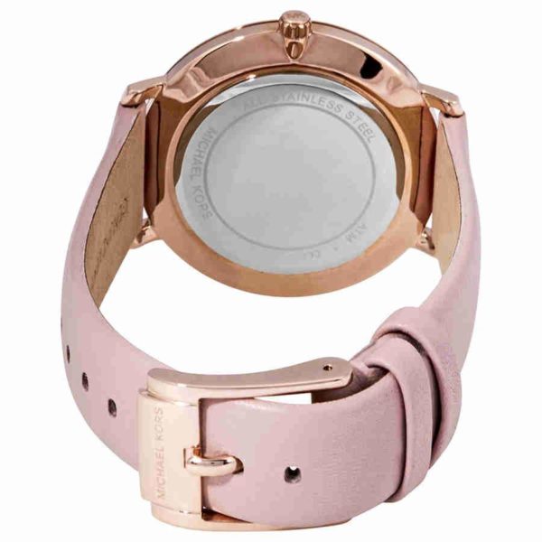 Michael Kors Pyper Quartz White Dial Pink Leather Strap Watch For Women - MK2741