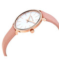 Michael Kors Pyper Analog White Dial Pink Leather Strap Watch For Women - MK2803