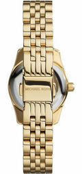 Michael Kors Lexington Quartz Orange Dial Gold Steel Strap Watch For Women - MK3284