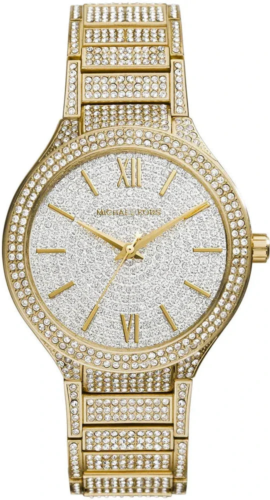 Michael Kors Kerry Quartz Gold Dial Gold Steel Strap Watch For Women - MK3360