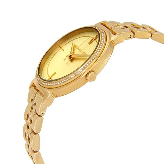 Michael Kors Cinthia Quartz Gold Dial Gold Steel Strap Watch For Women - MK3681