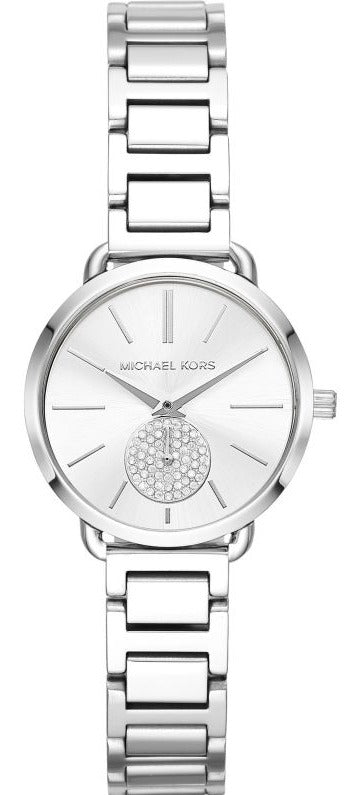 Michael Kors Portia Quartz Silver Dial Silver Steel Strap Watch For Women - MK3837