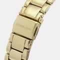 Michael Kors Pyper Three-Hand Black Dial Gold Steel Strap Watch For Women - MK4593