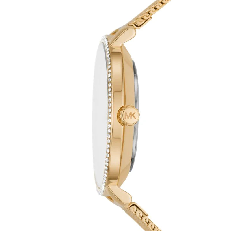 Michael Kors Pyper Quartz White Dial Gold Mesh Bracelet Watch For Women - MK4619