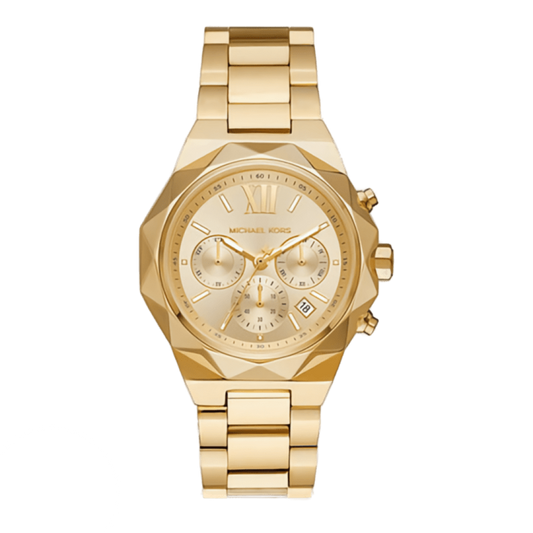 Michael Kors Raquel Analog Gold Dial Gold Steel Strap Watch For Women - MK4690