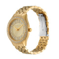 Michael Kors Harlowe Three-Hand Quartz Gold Dial Gold Steel Strap Watch For Women - MK4709