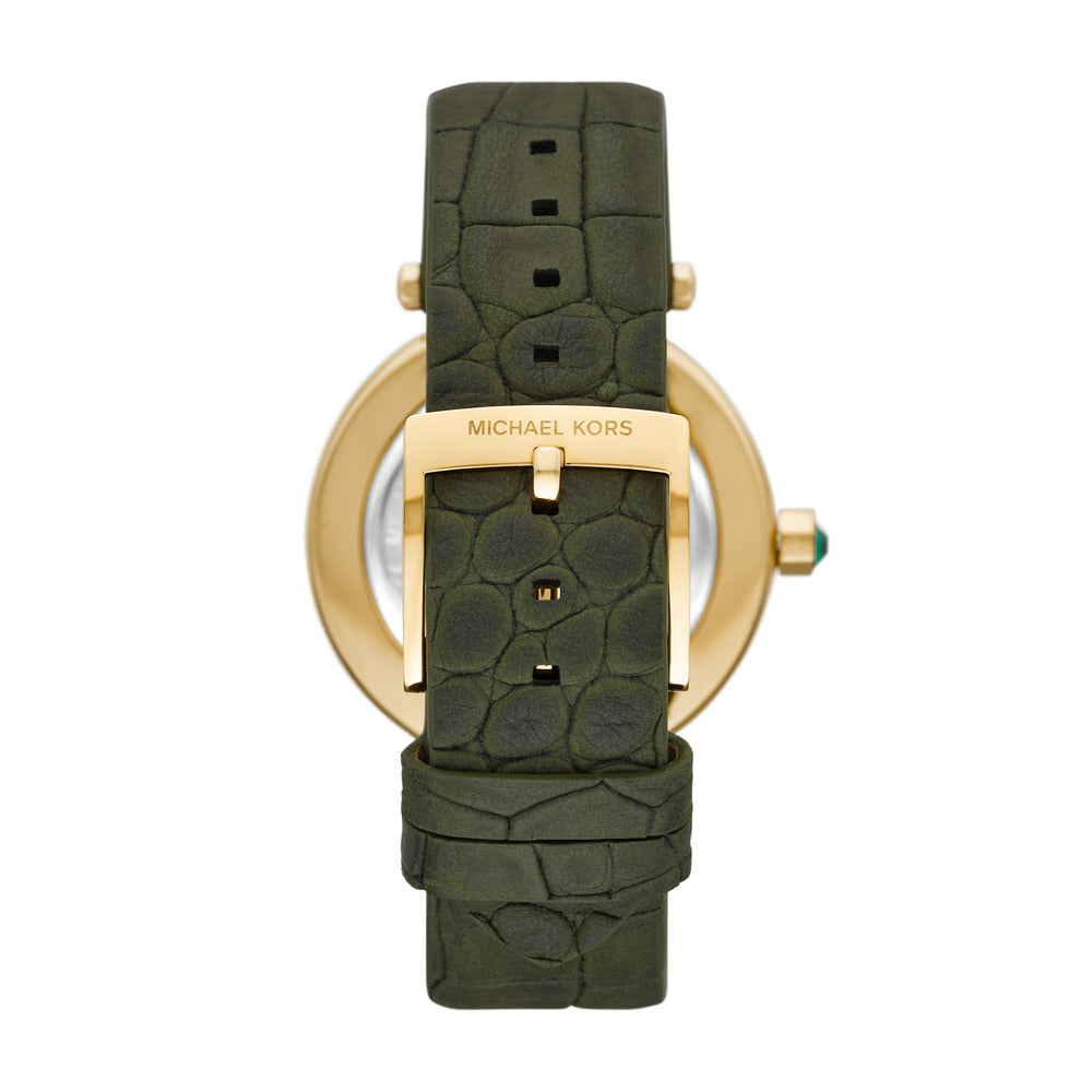 Michael Kors Parker Green Dial Green Leather Strap Watch For Women - MK4724