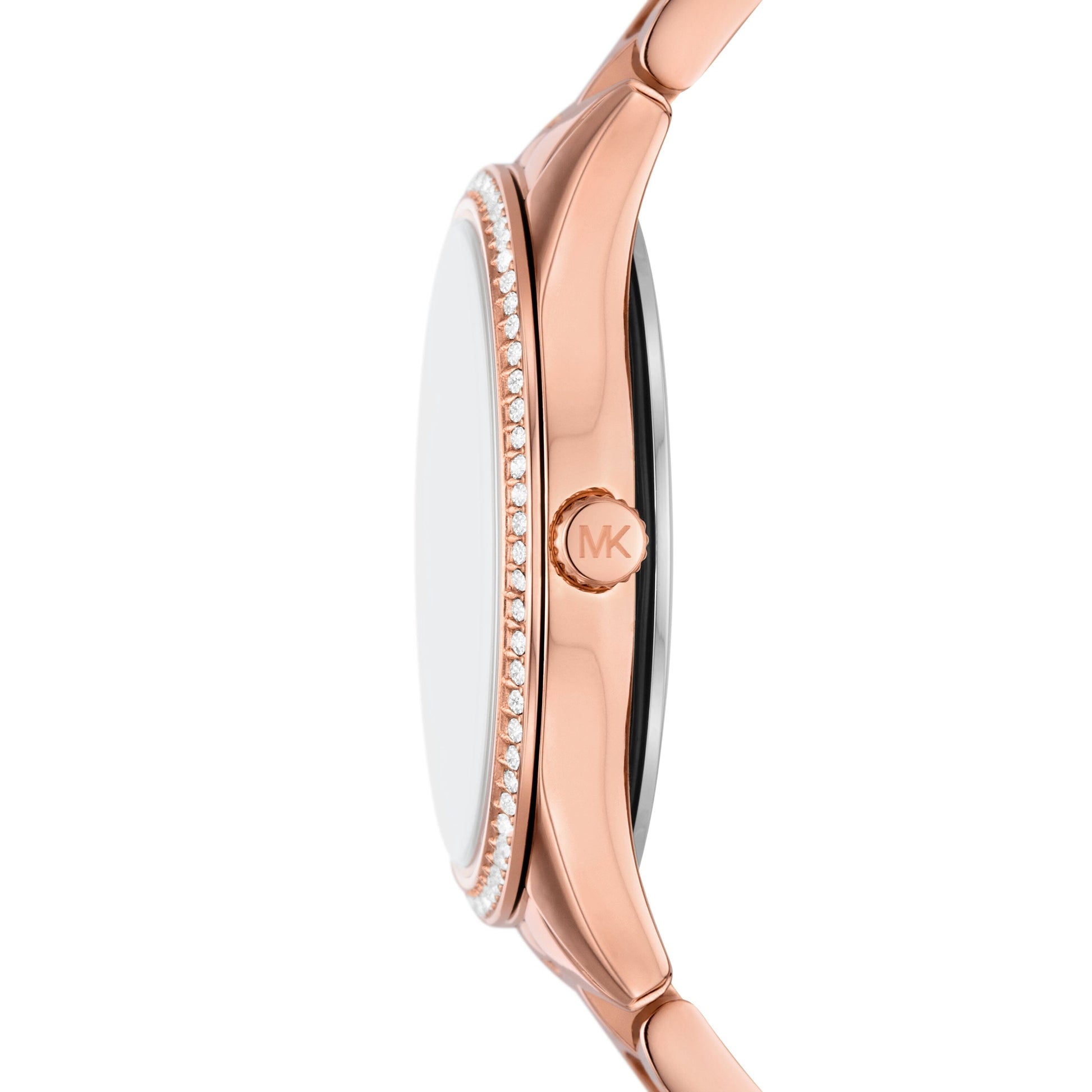 Michael Kors Slim Runway Analog Rose Gold Dial Rose Gold Steel Strap Watch For Women - MK4733