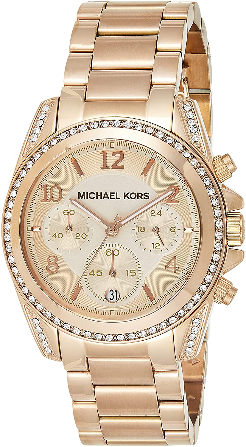 Michael Kors Blair Rose Gold Dial Rose Gold Steel Strap Watch for Women - MK5263