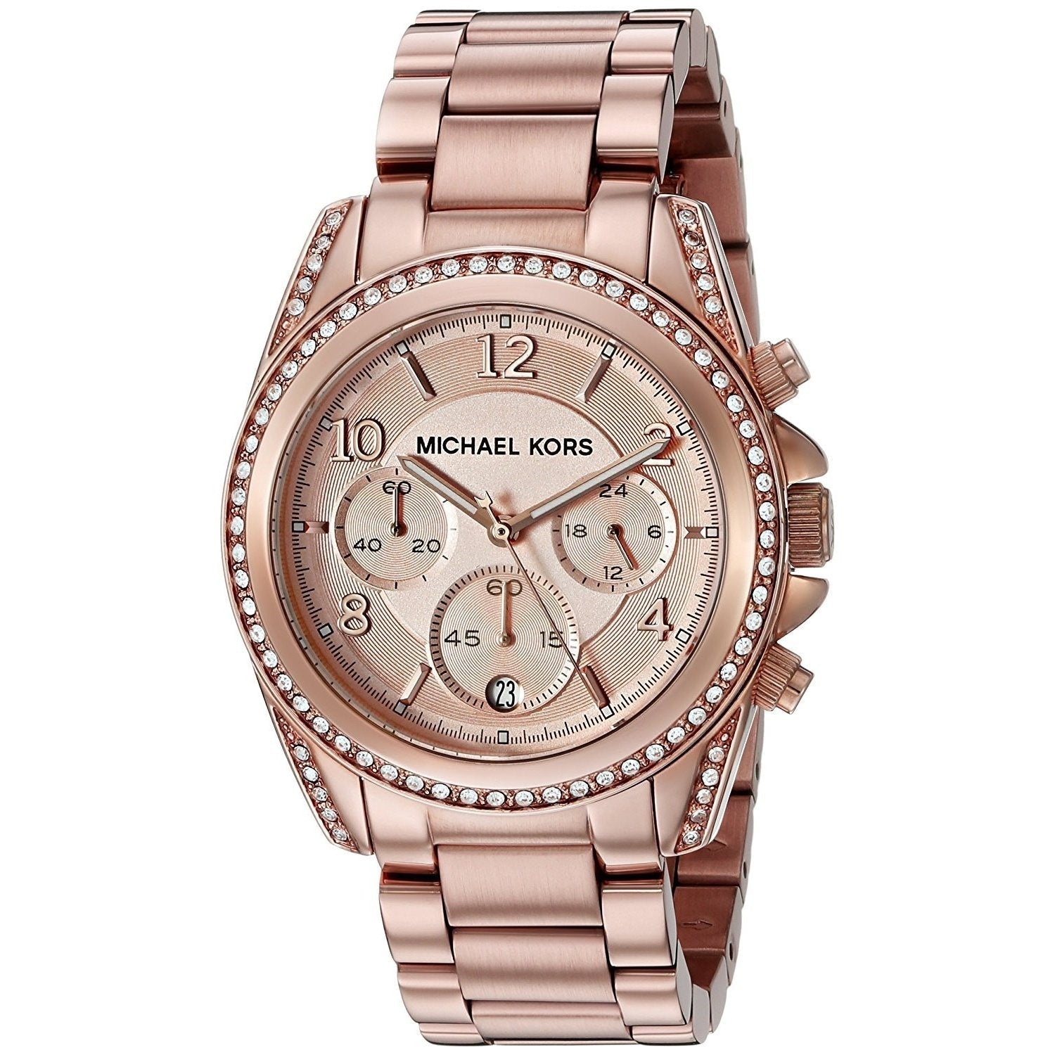 Michael Kors Blair Rose Gold Dial Rose Gold Steel Strap Watch for Women - MK5263