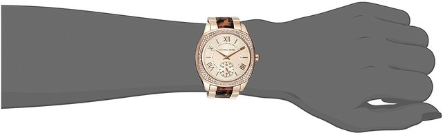 Michael Kors Bryn Rose Gold Dial Two Tone Steel Strap Watch For Women - MK6276