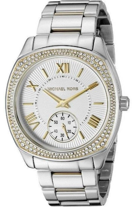 Michael Kors Bryn Silver Dial Silver Steel Strap Watch For Women - MK6277