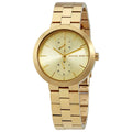 Michael Kors Garner Quartz Gold Dial Gold Steel Strap Watch For Women - MK6408