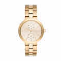 Michael Kors Garner Quartz Gold Dial Gold Steel Strap Watch For Women - MK6408