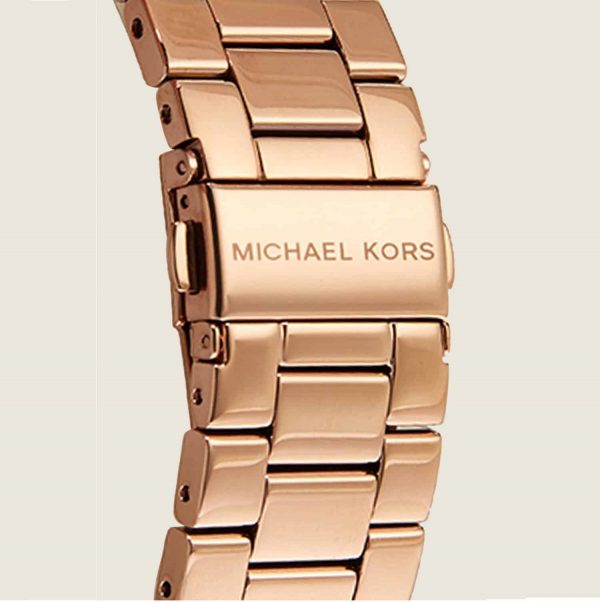 Michael Kors Channing Quartz Rose Gold Dial Rose Gold Steel Strap Watch For Women - MK6624