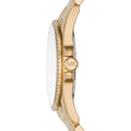 Michael Kors Whitney Three-Hand White Dial Gold Steel Strap Watch For Women - MK6693