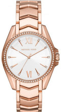 Michael Kors Whitney Quartz White Dial Rose Gold Steel Strap Watch For Women - MK6694