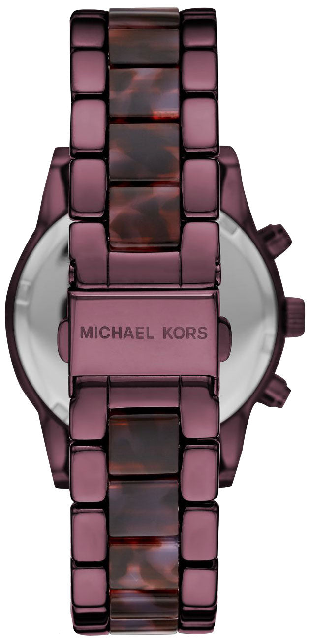 Michael Kors Ritz Chronograph Purple Dial Purple Steel Strap Watch For Women - MK6720